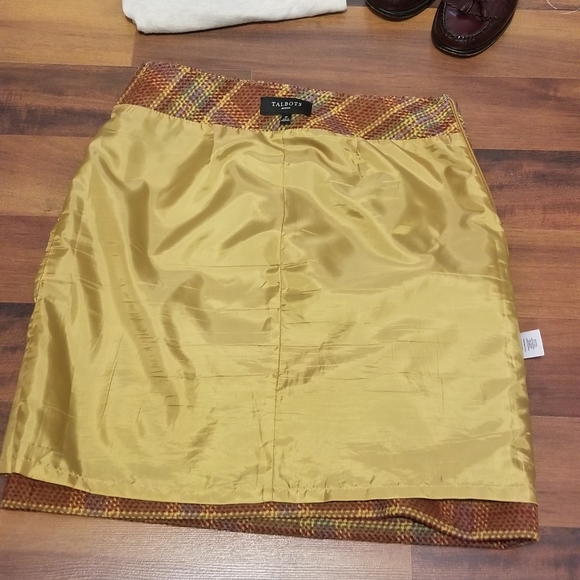 Talbots heavy wool blend satin lined Skirt 2p mint  condition - Picture 3 of 8